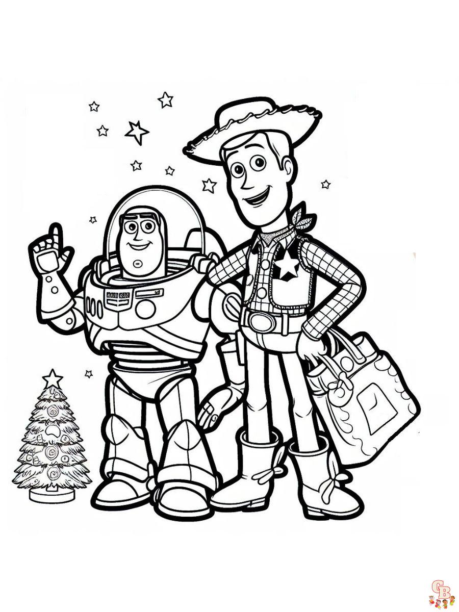 toy story christmas coloring pages to print