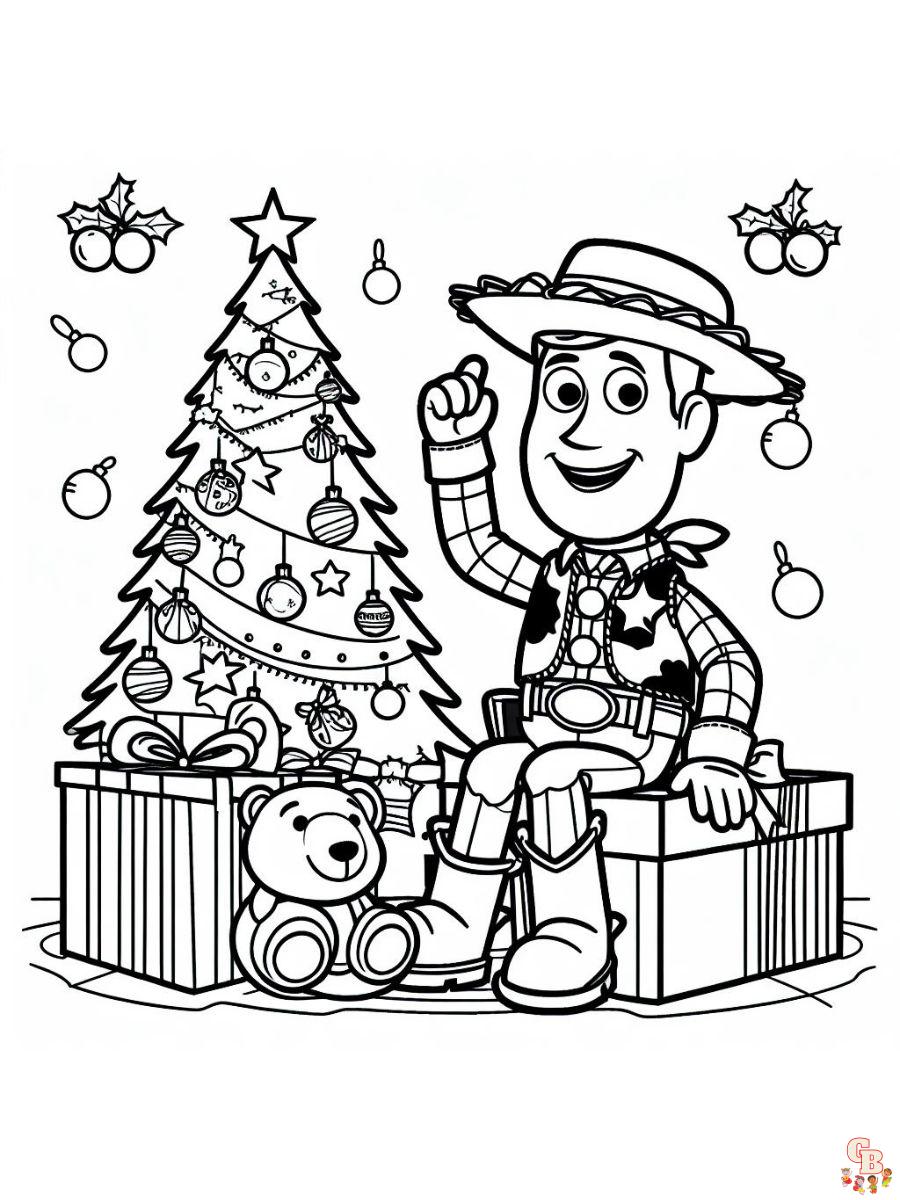 toy story christmas coloring pages