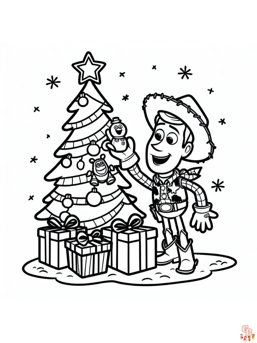 toy story coloring pages christmas
