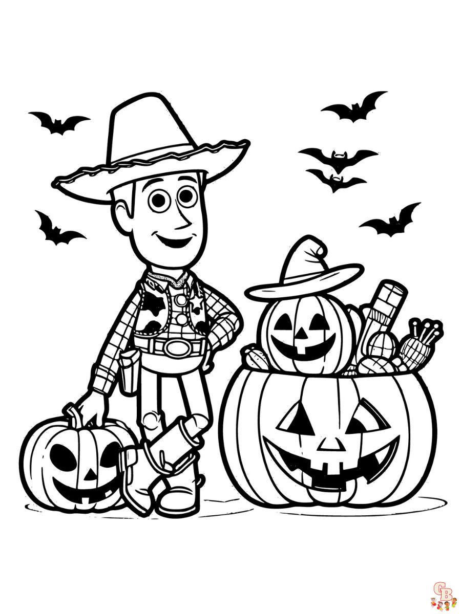 toy story halloween coloring pages printable