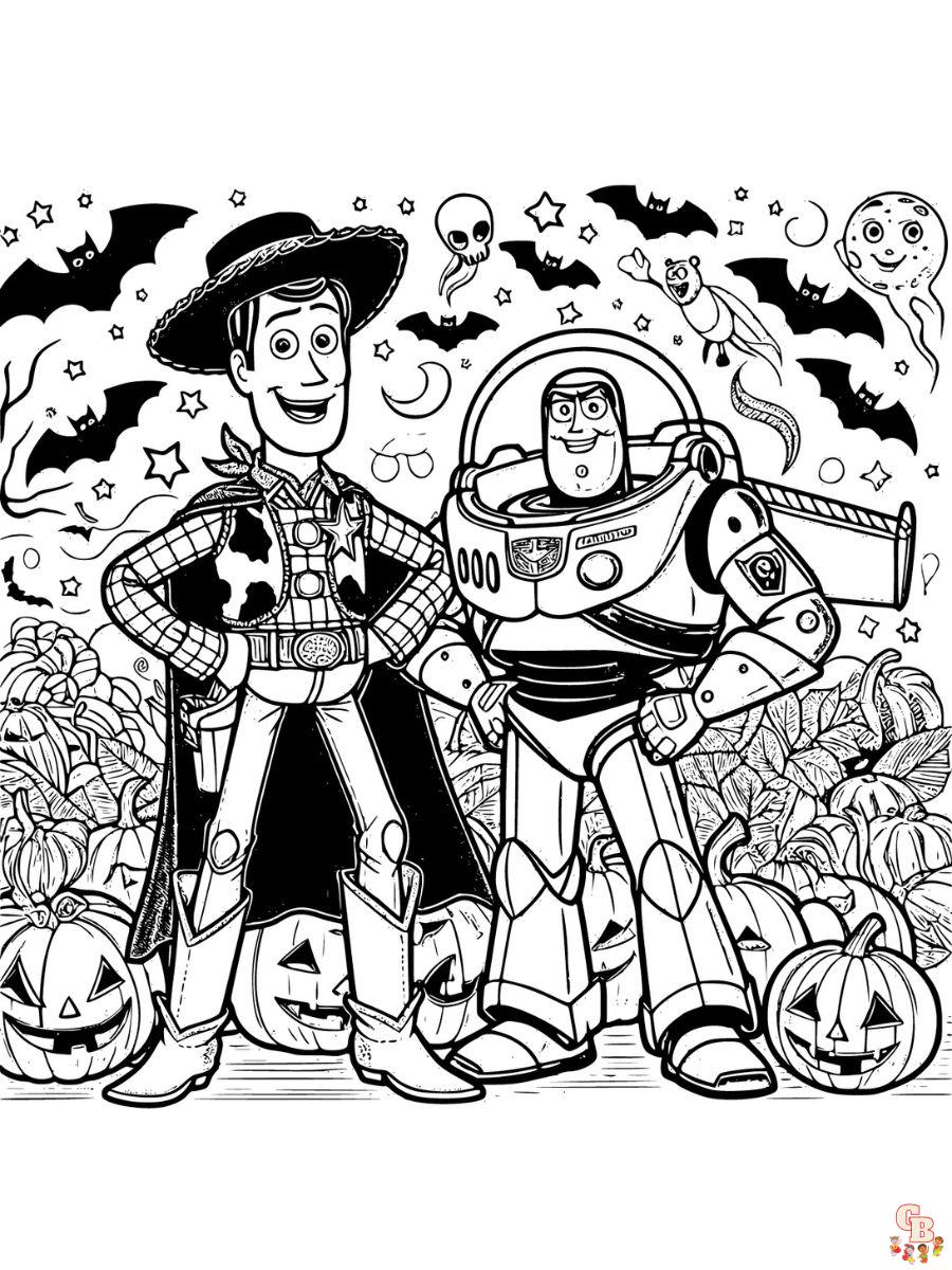 toy story halloween coloring pages to print