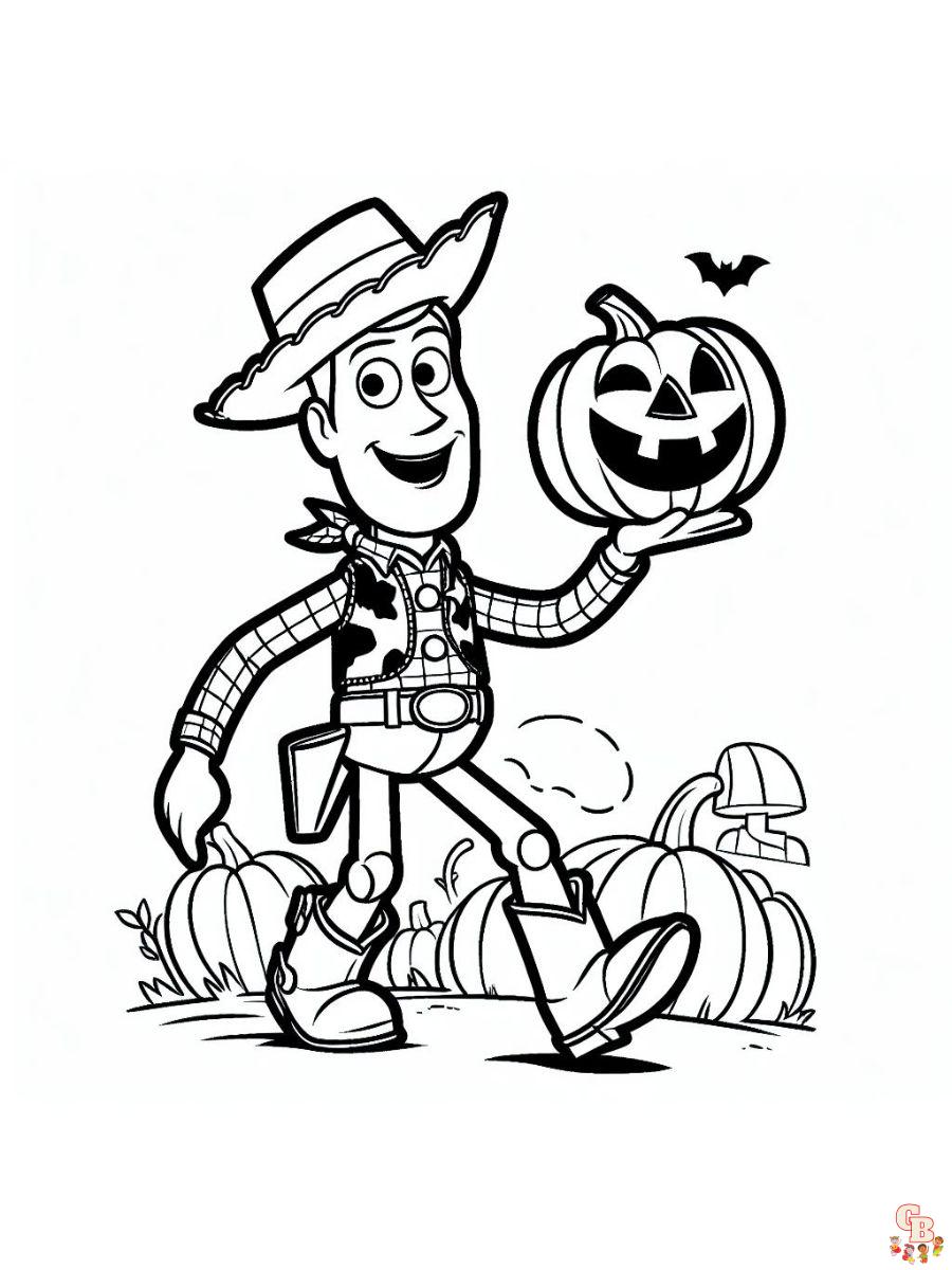 toy story halloween coloring pages