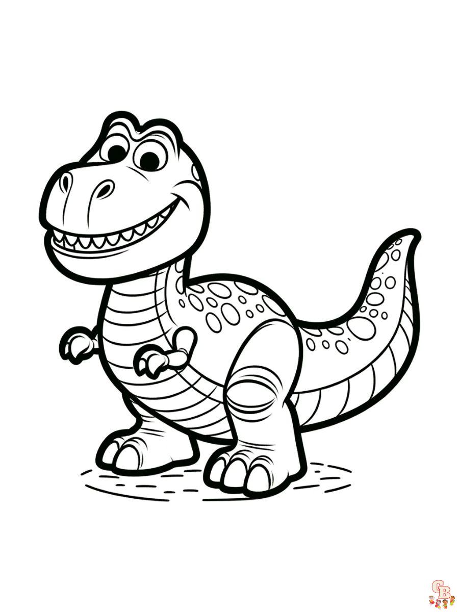 toy story rex coloring page