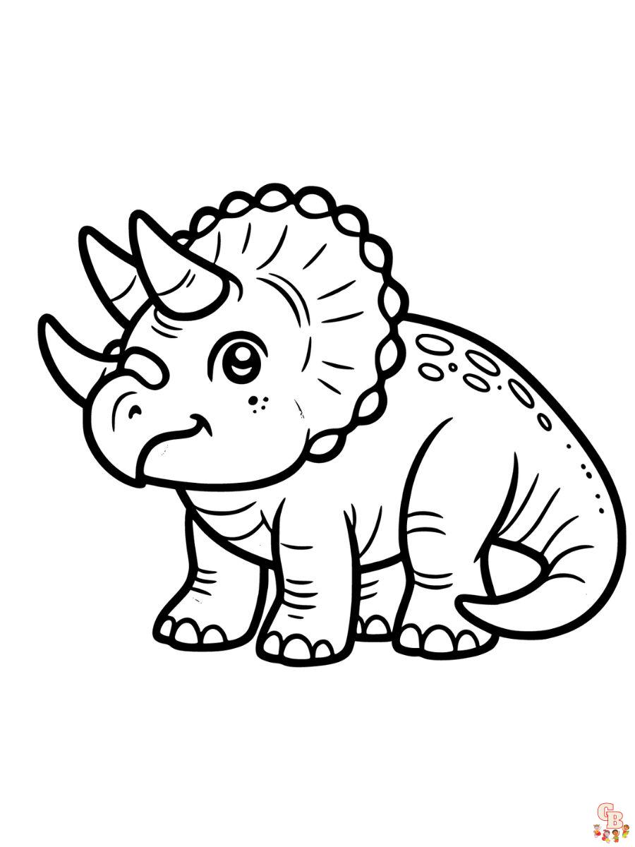 triceratops coloring page free