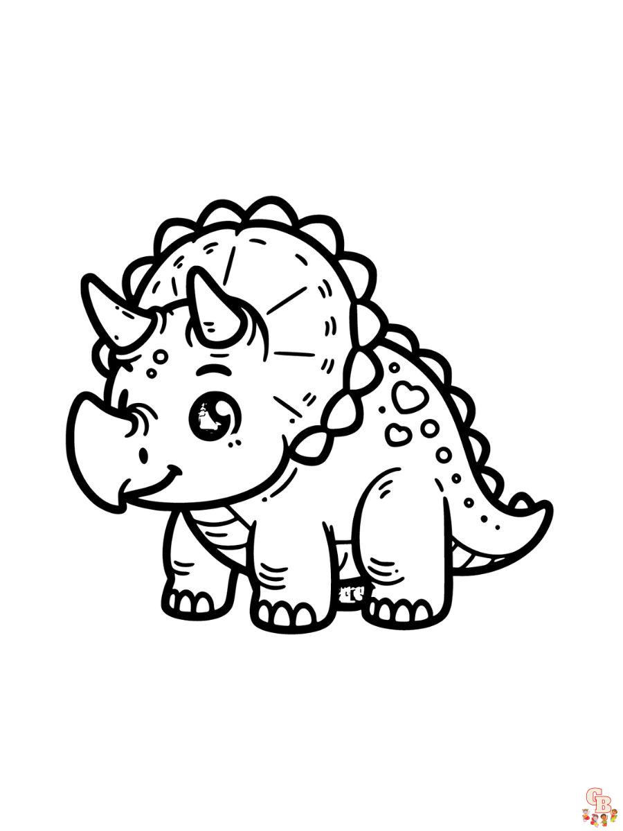 triceratops coloring page