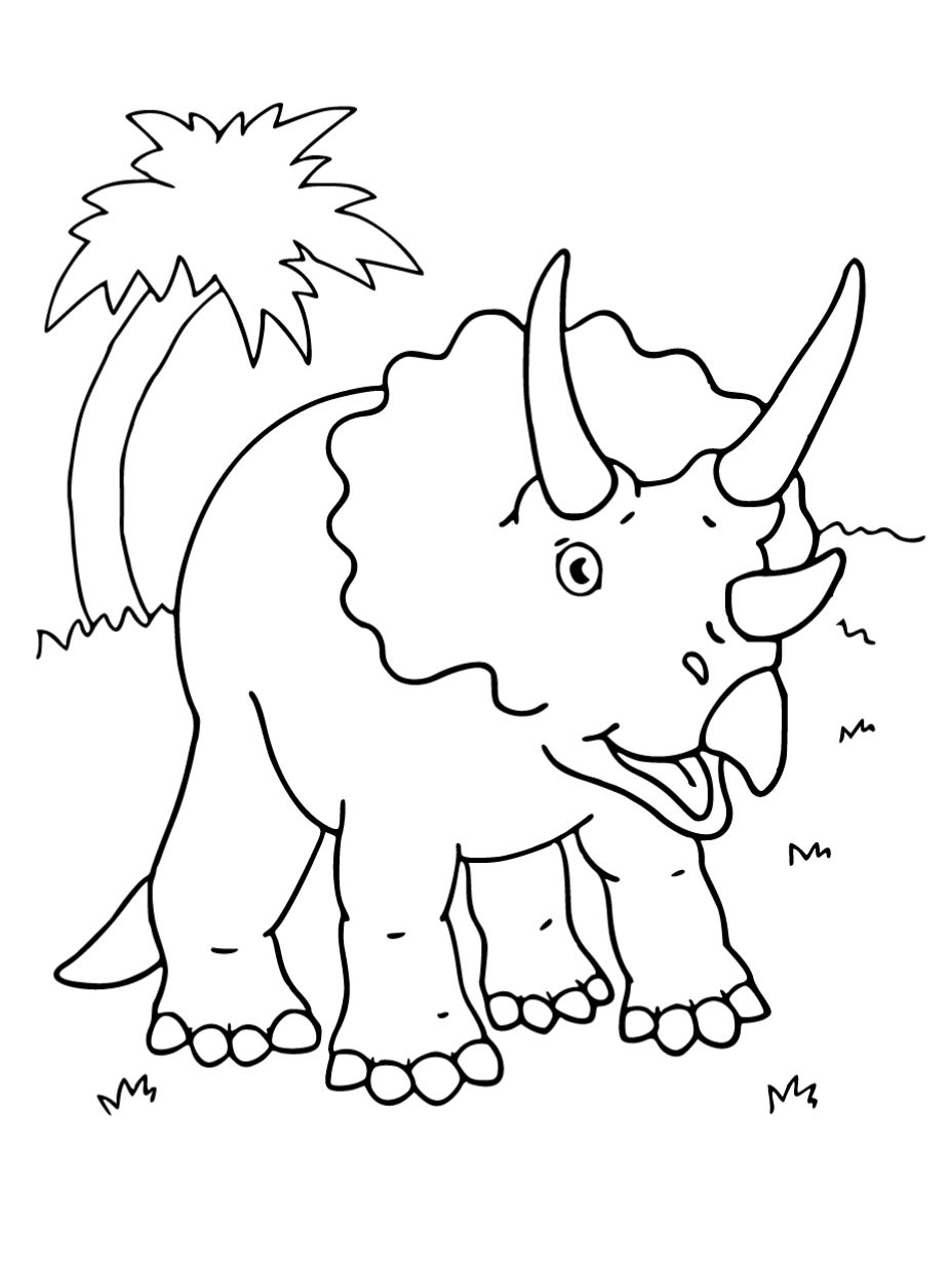 triceratops coloring pages