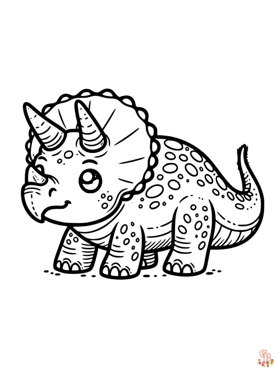 triceratops dinosaur coloring pages