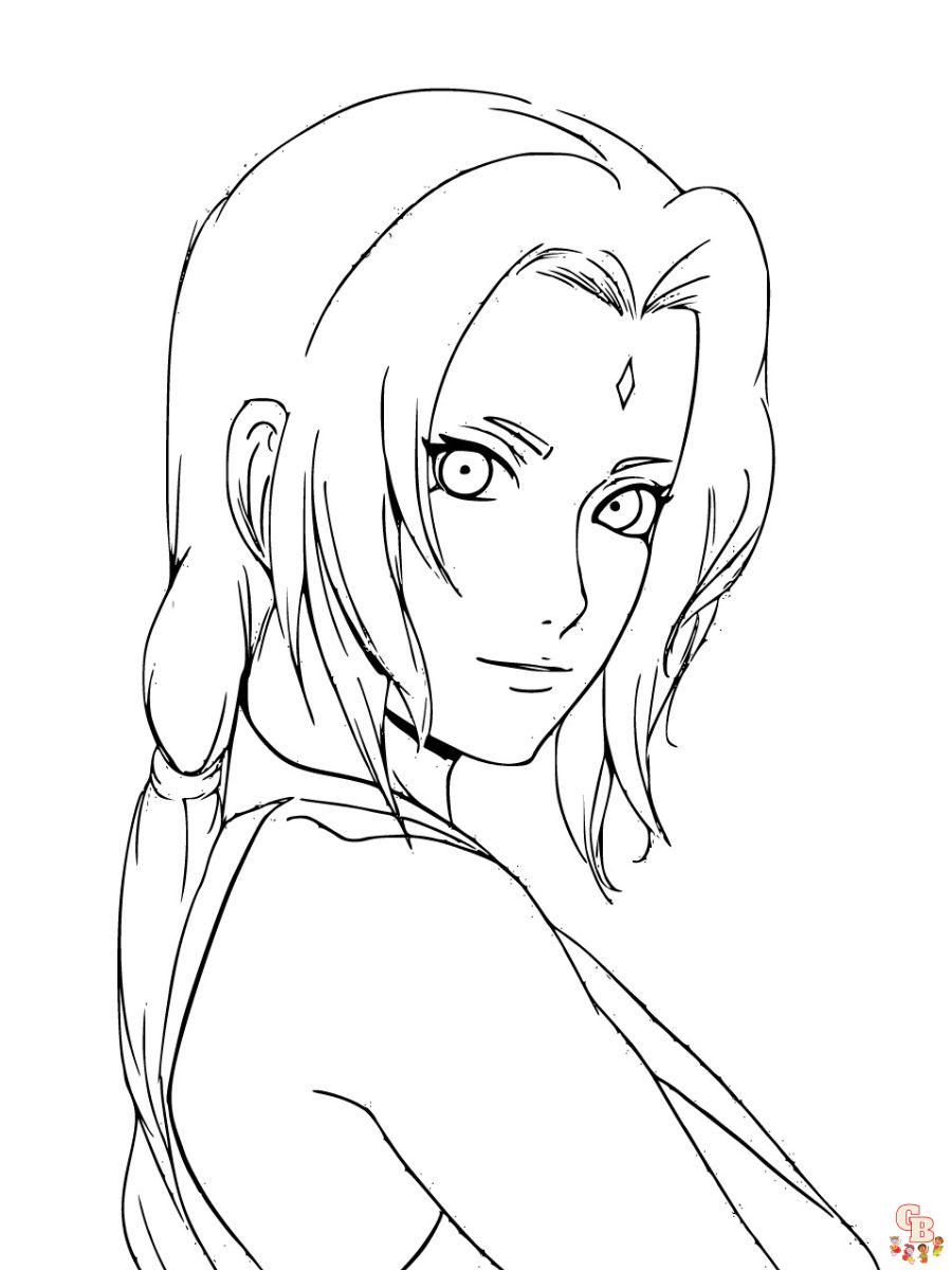 tsunade coloring page free