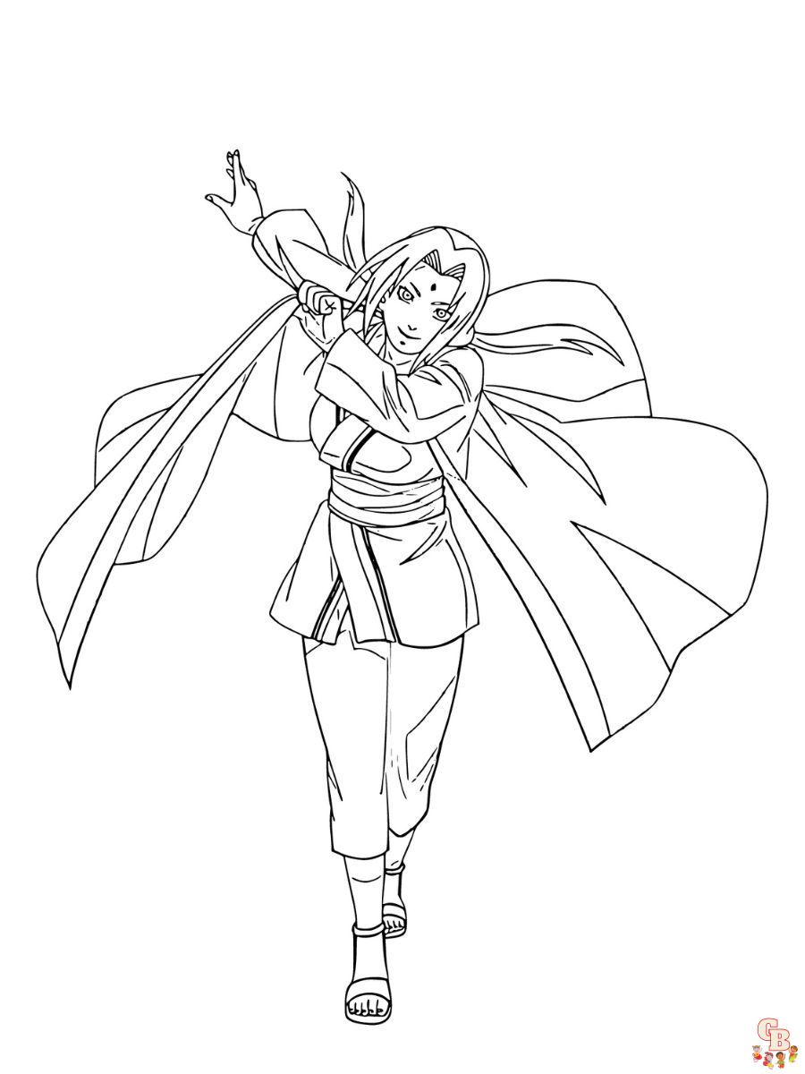 tsunade naruto coloring page