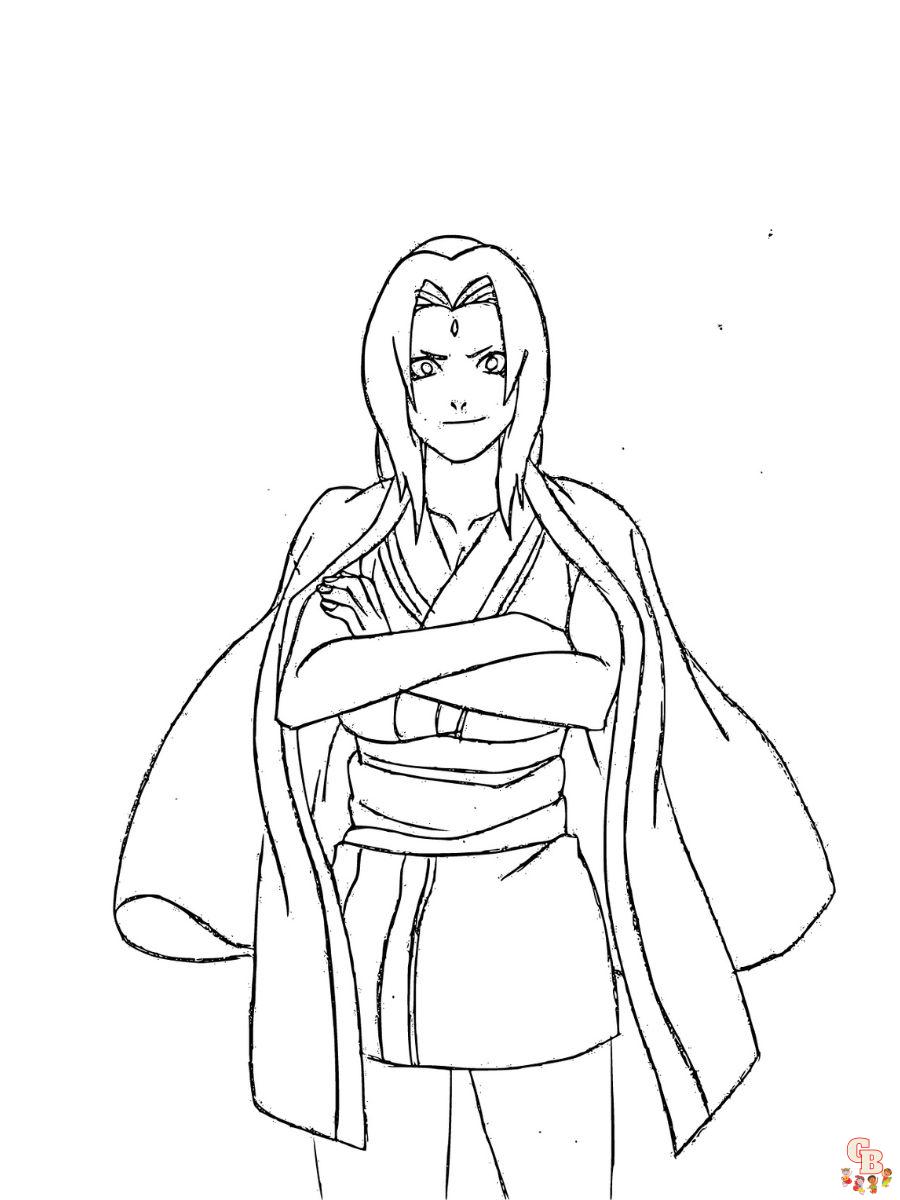 tsunade naruto coloring pages