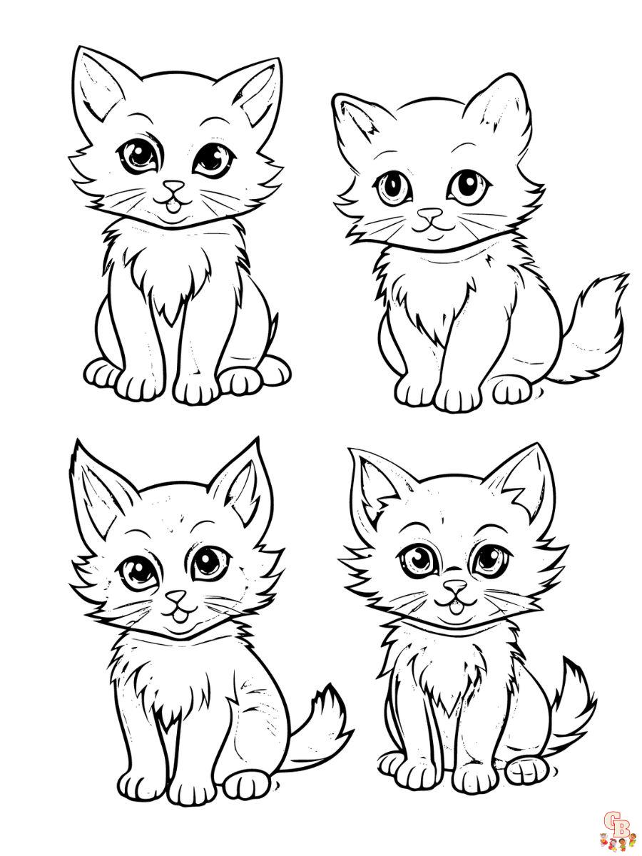 types of cats coloring page free