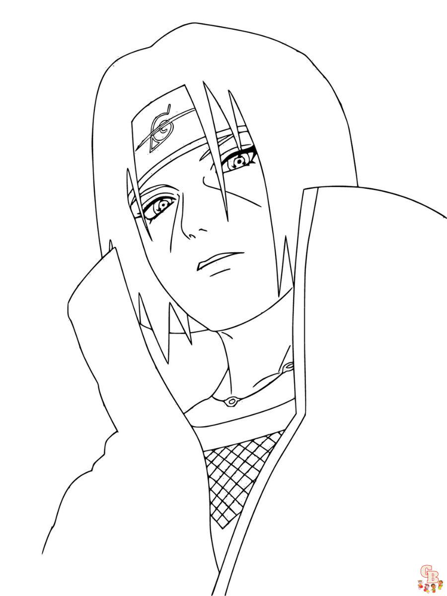 uchiha itachi coloring page free