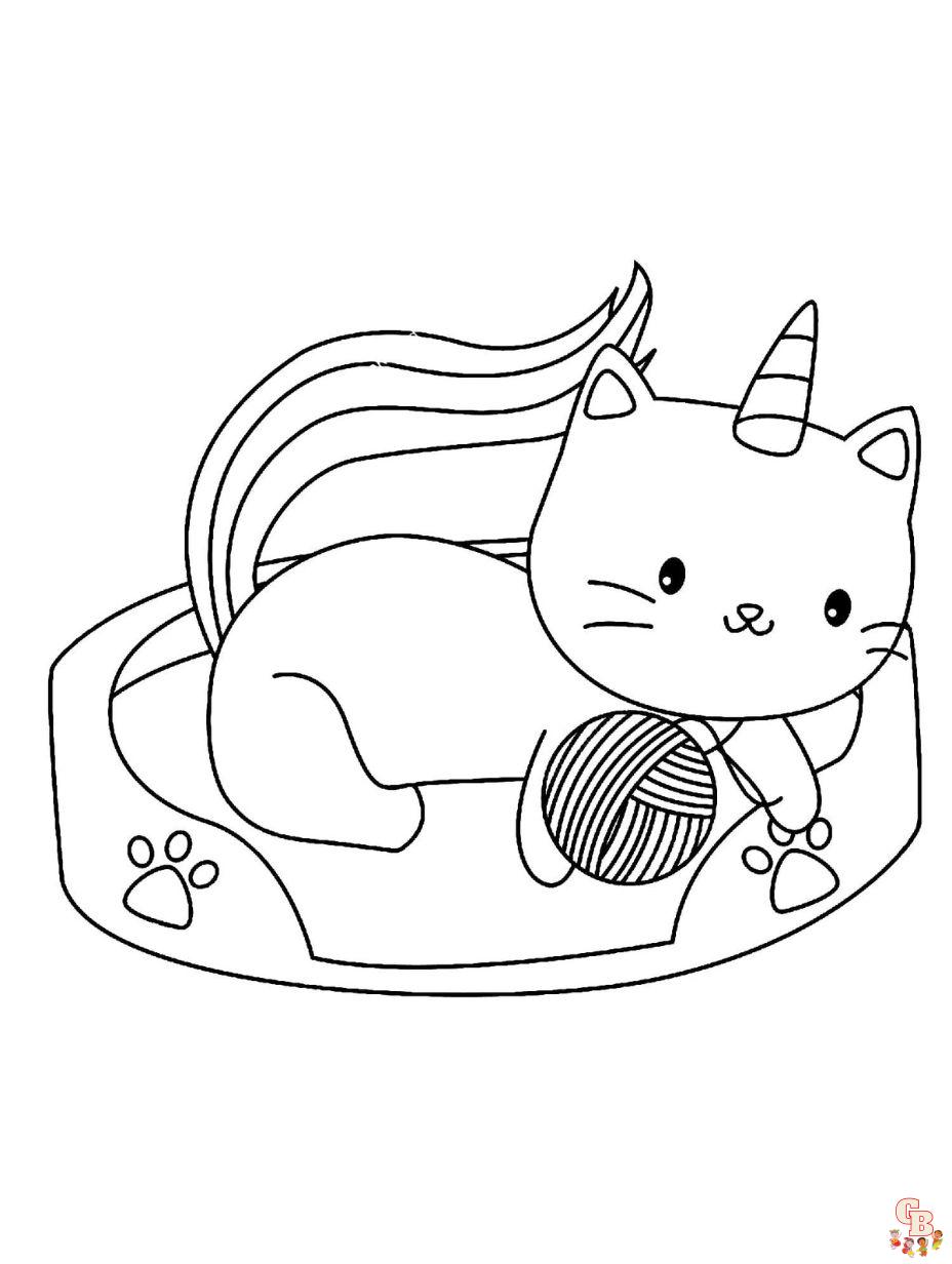 unicorn cat coloring pages