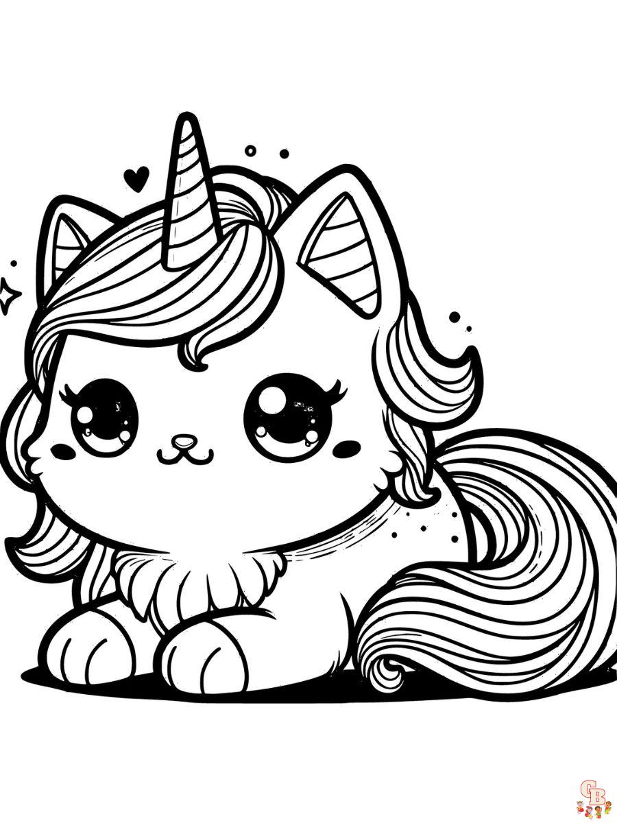 unicorn cats coloring pages