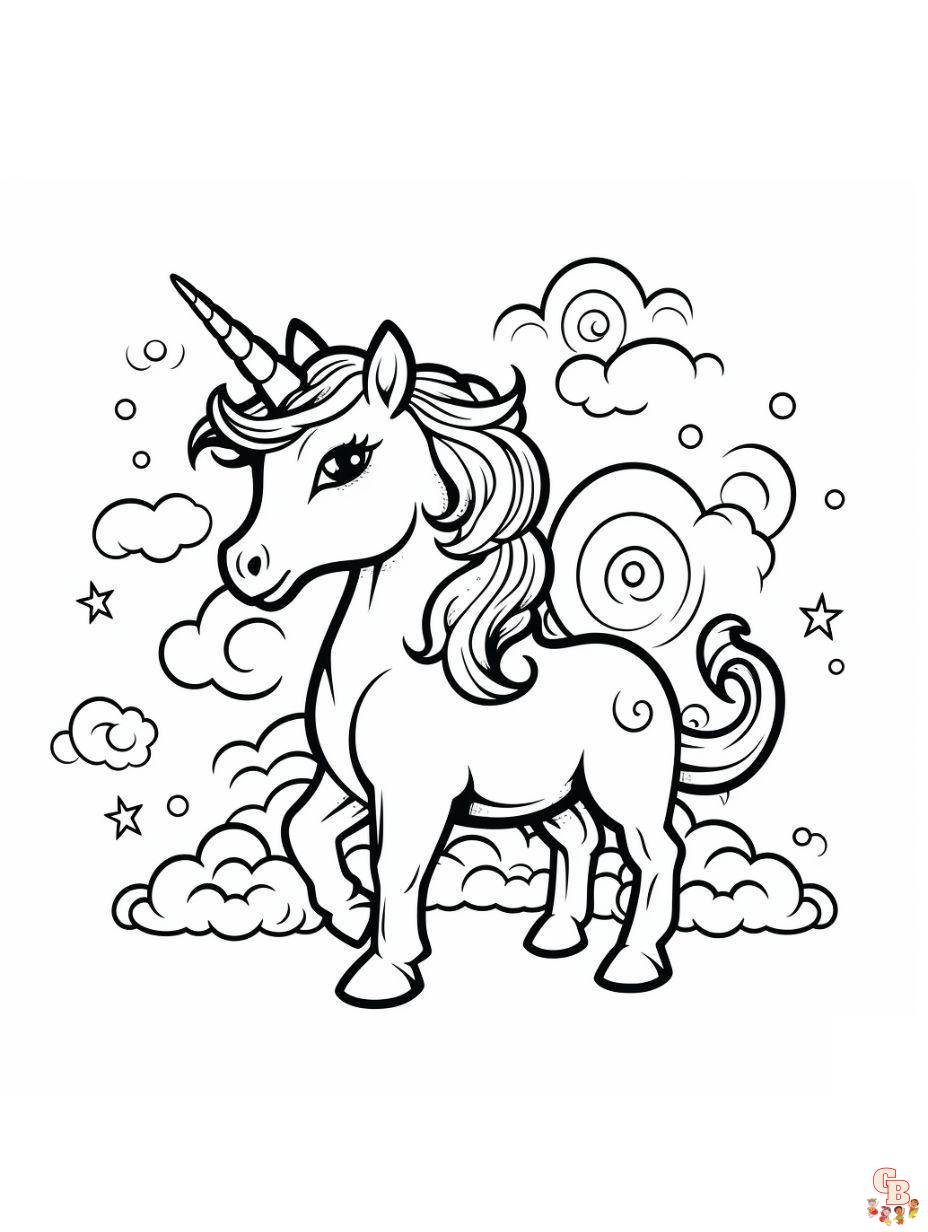 unicorn coloring page