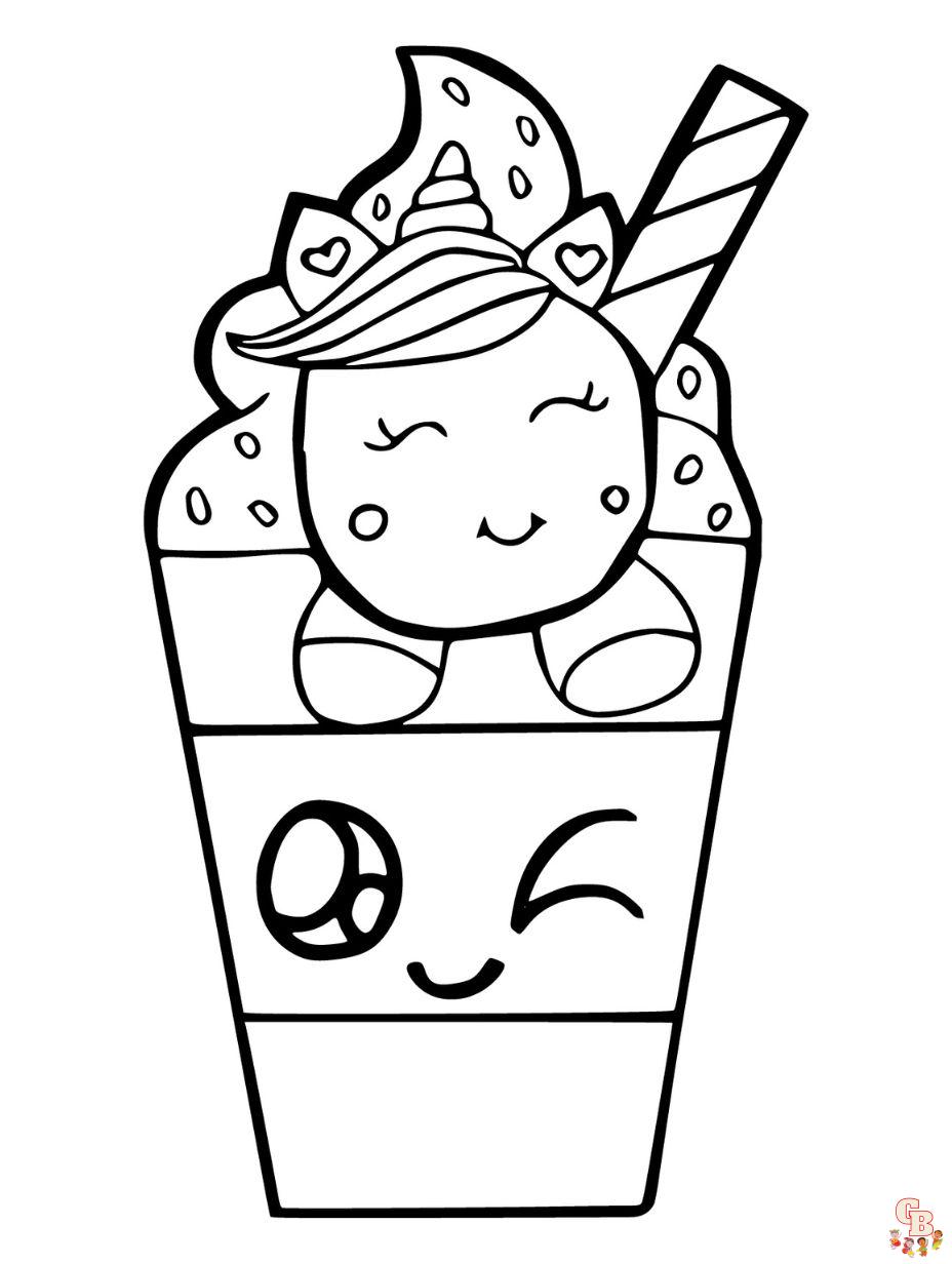 unicorn ice cream coloring pages