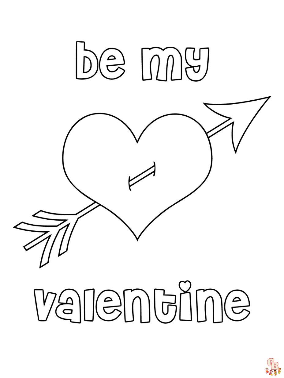 valentine heart coloring page