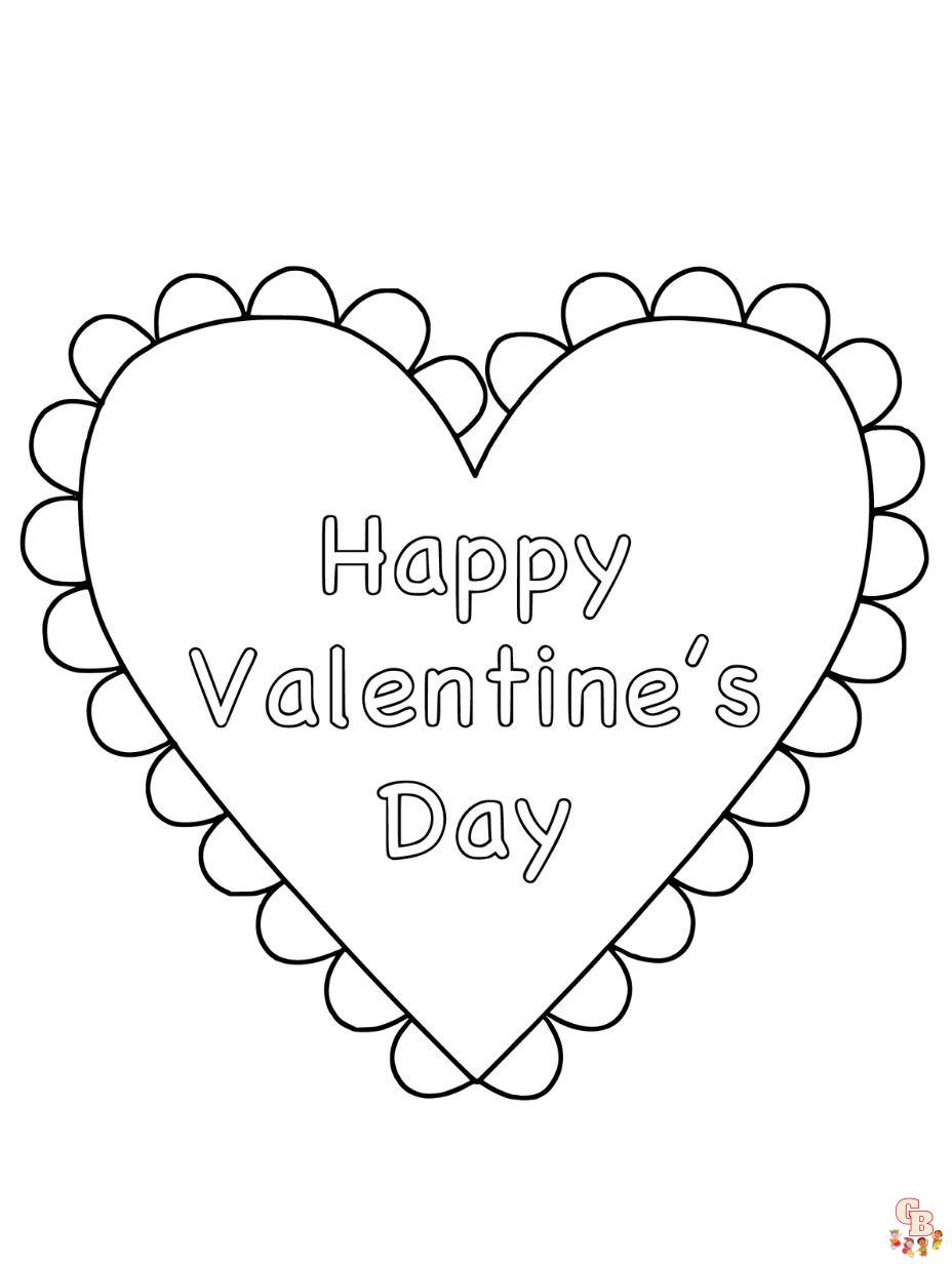 valentine heart coloring pages