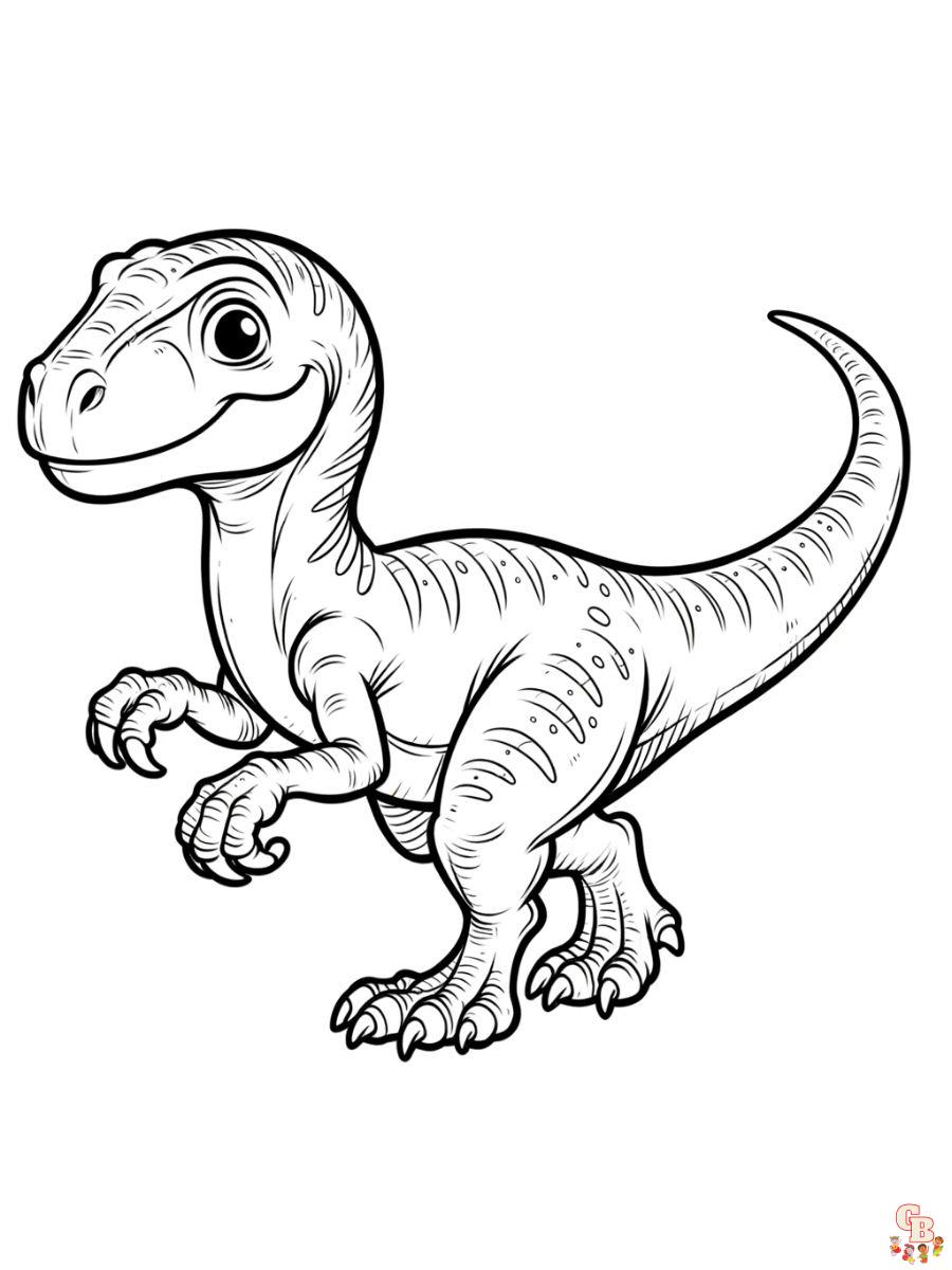 velociraptor coloring page