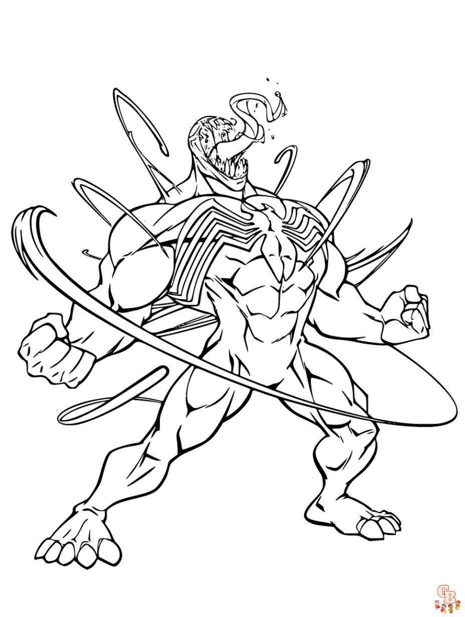 venom coloring page