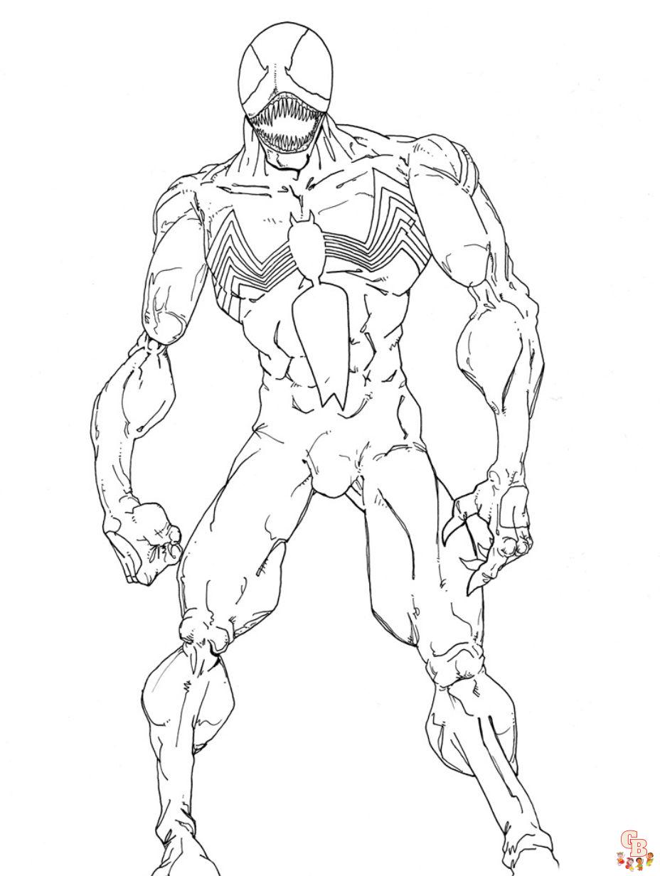 venom spiderman coloring page