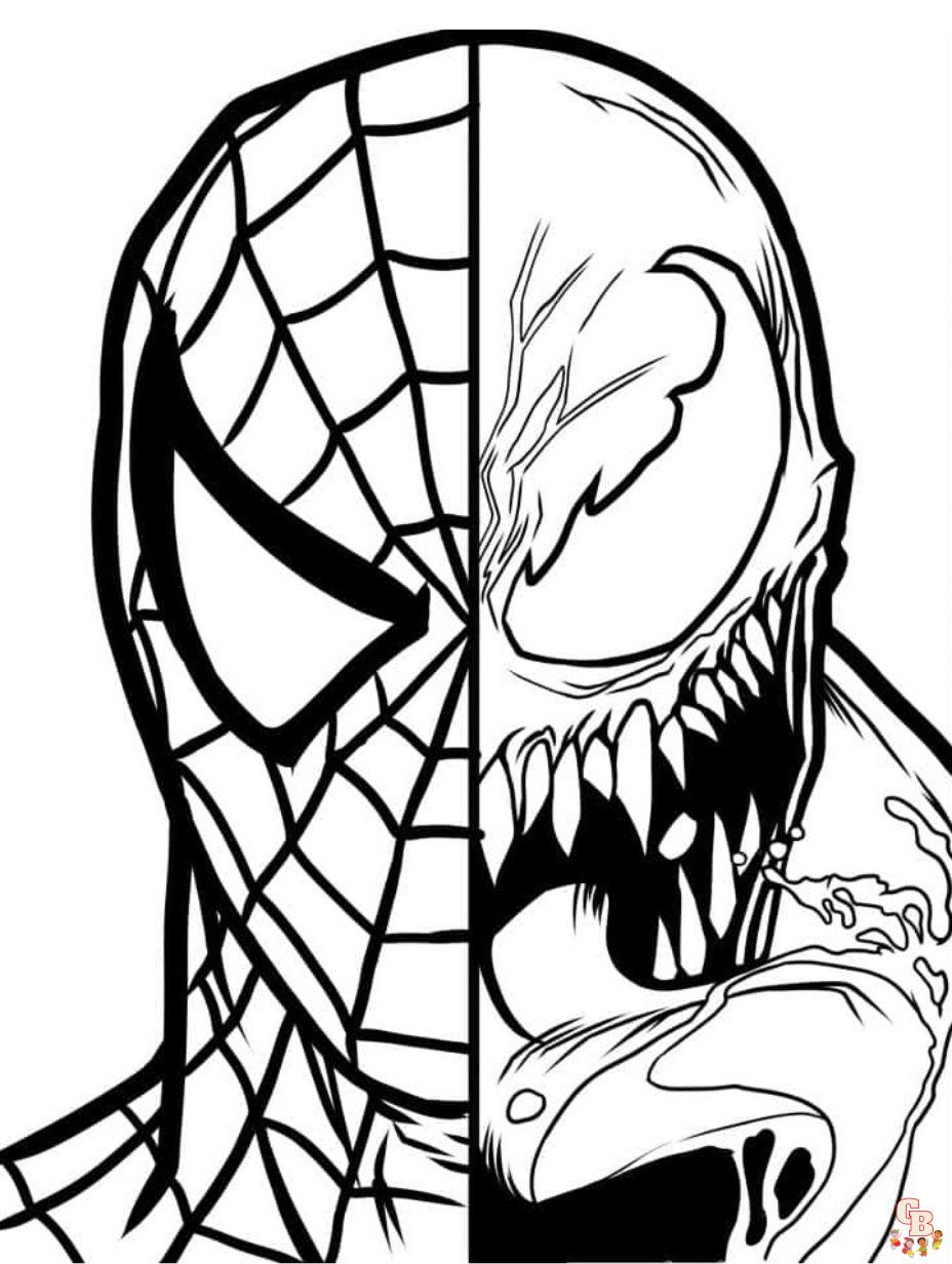 venom spiderman coloring pages