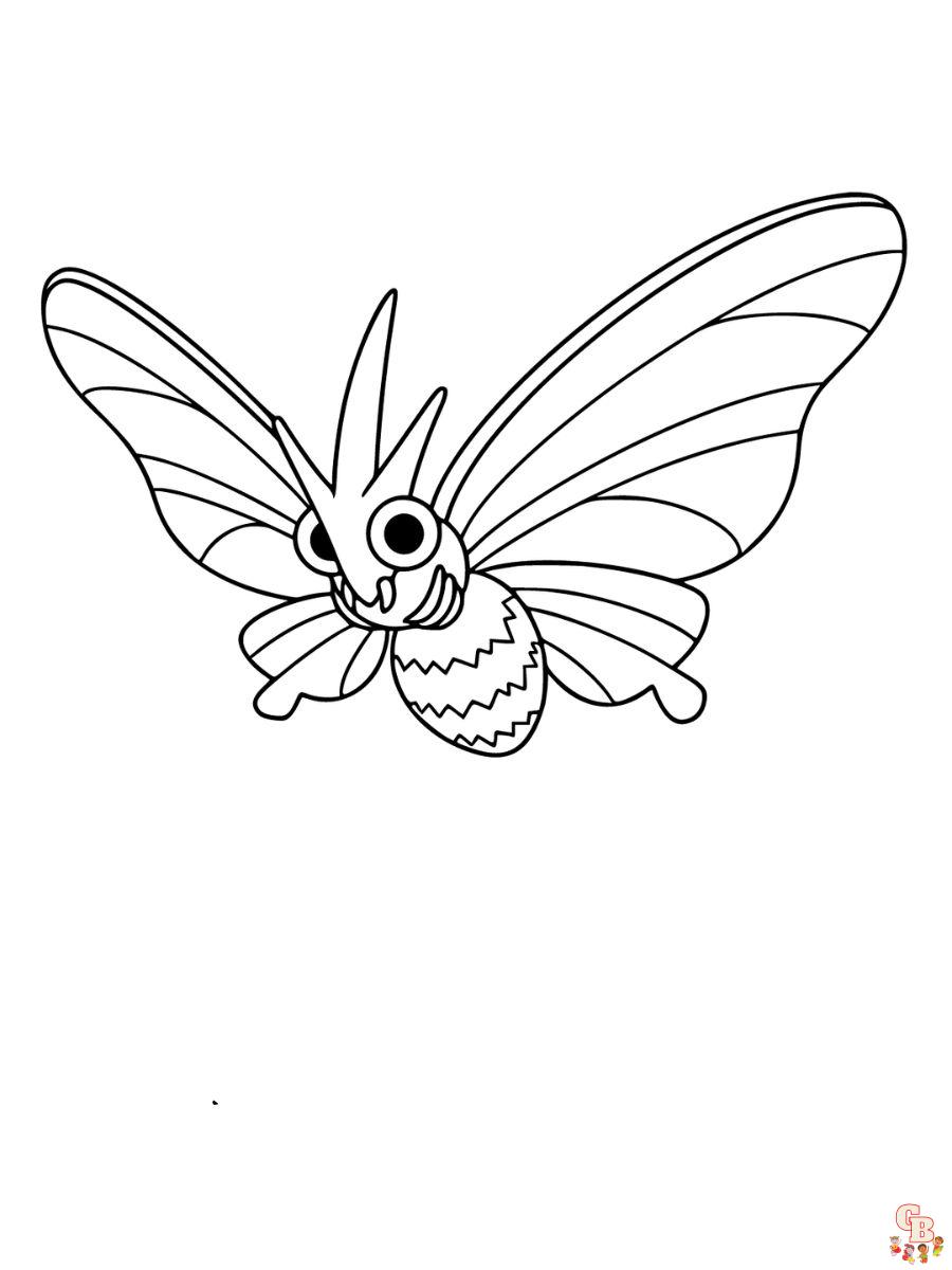 venomoth coloring pages