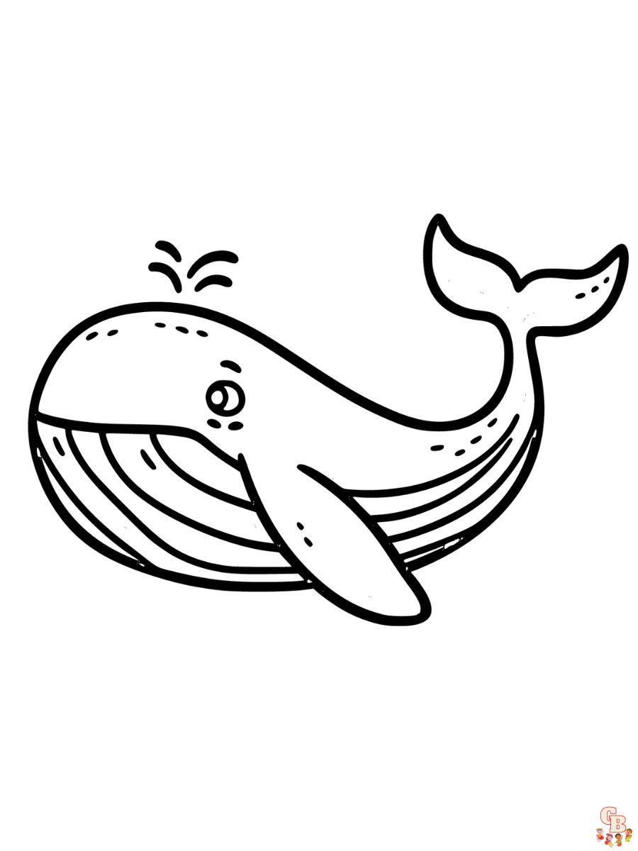 whale printable coloring pages