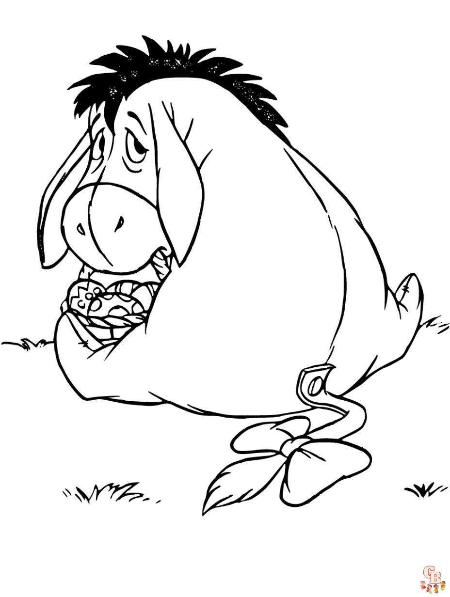 winnie the pooh easter coloring pages