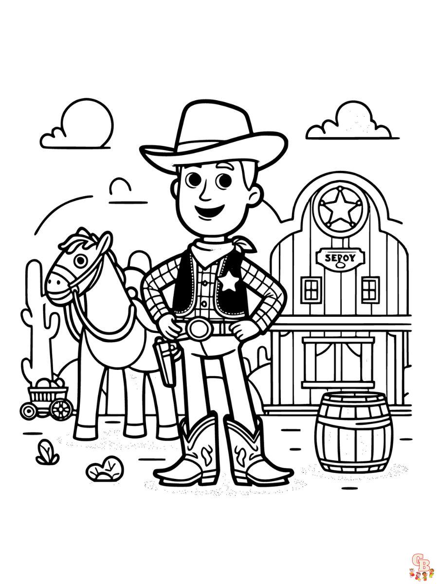 woody coloring pages toy story