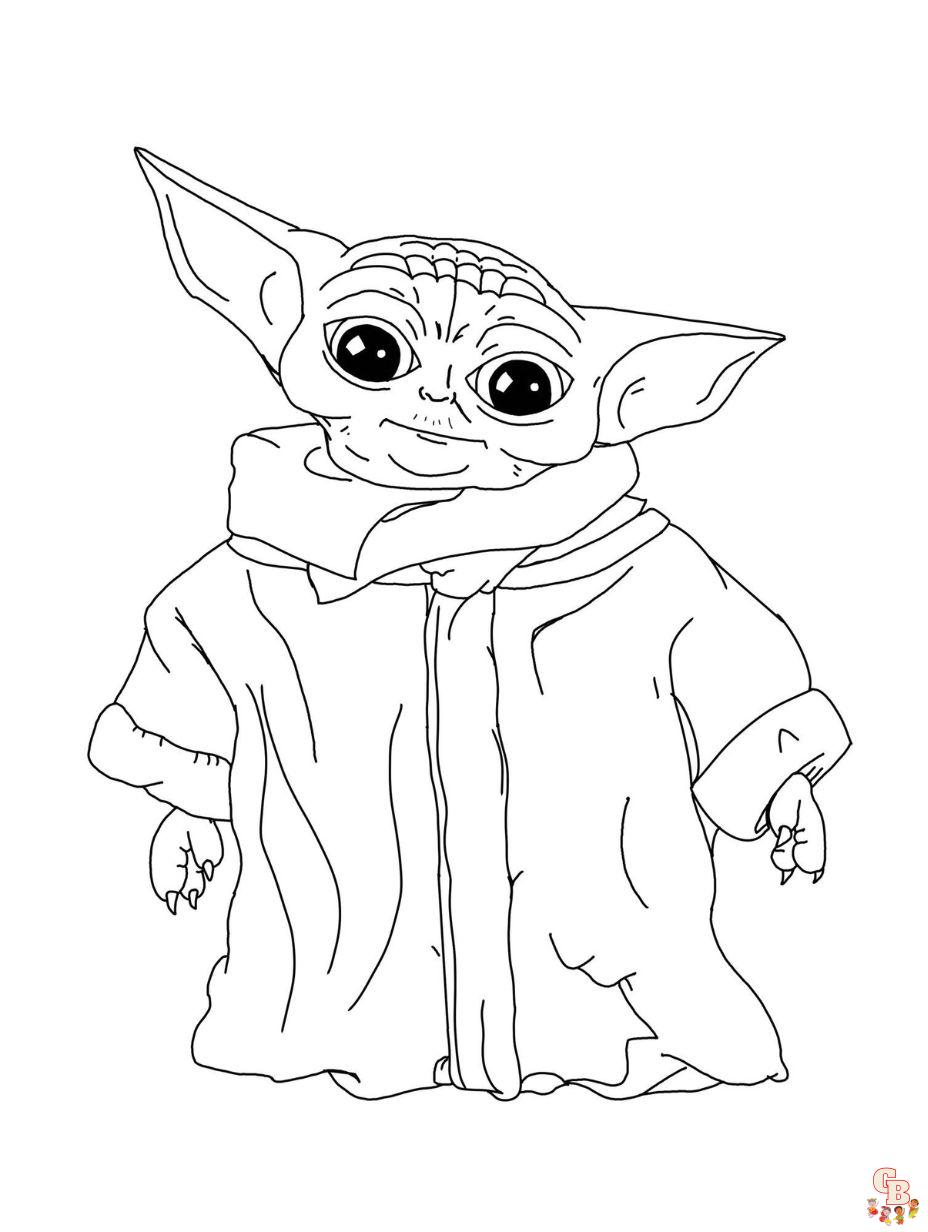 yoda coloring pages free for kids