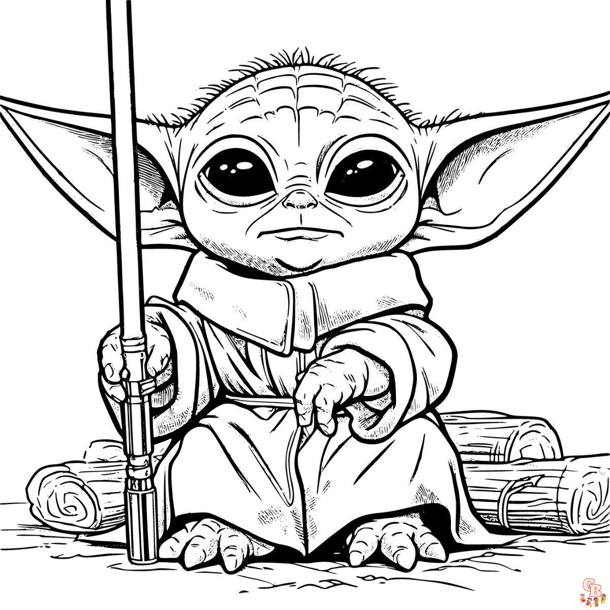 yoda printable coloring pages