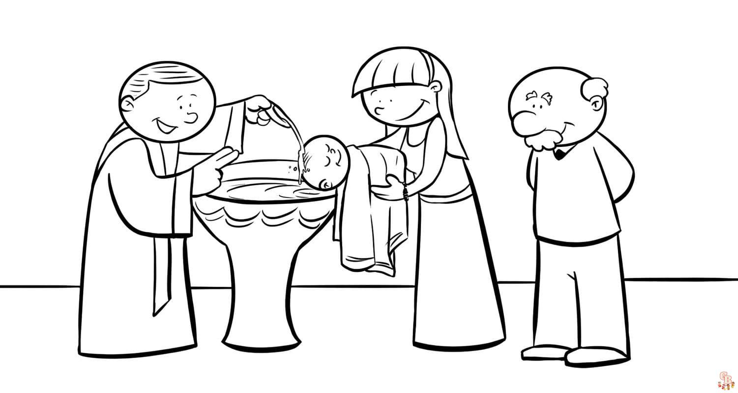 Baptism Coloring Sheets