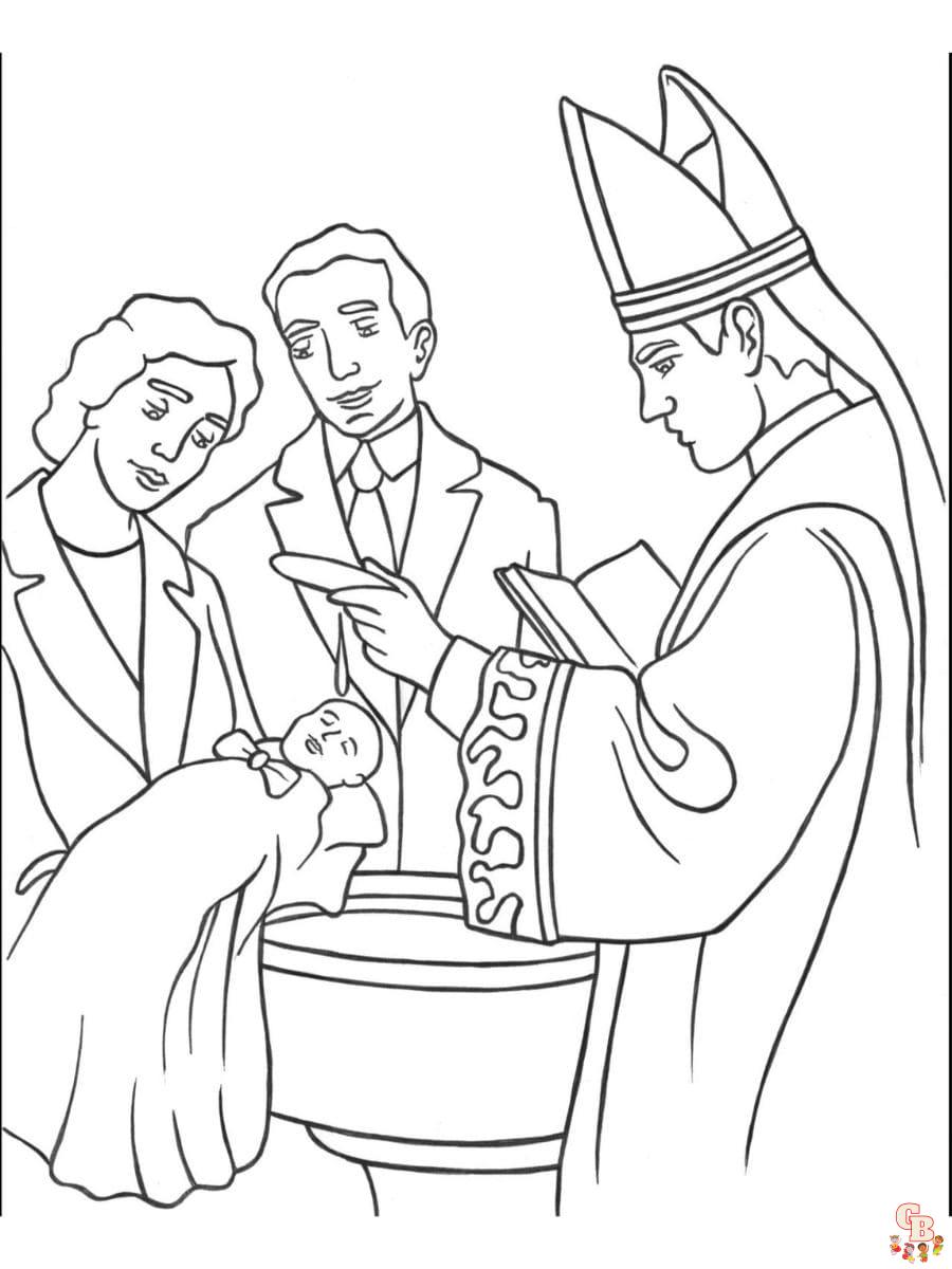 Baptism coloring pages