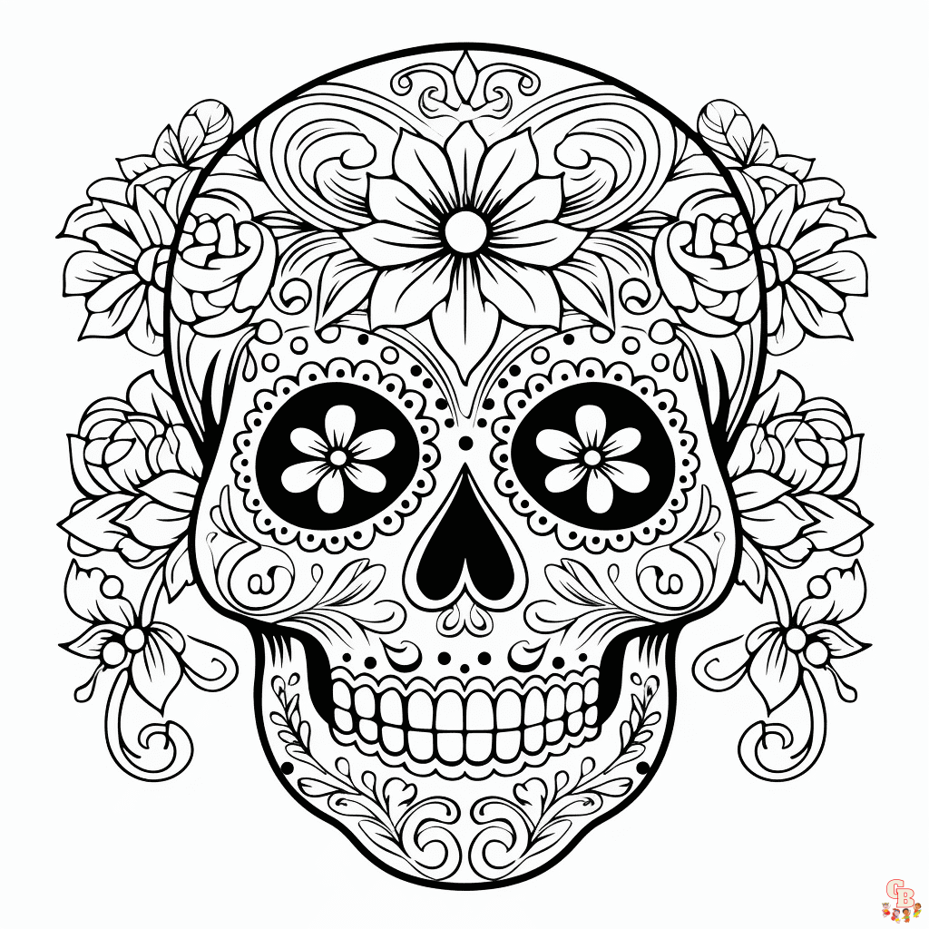 Calavera Coloring Sheets