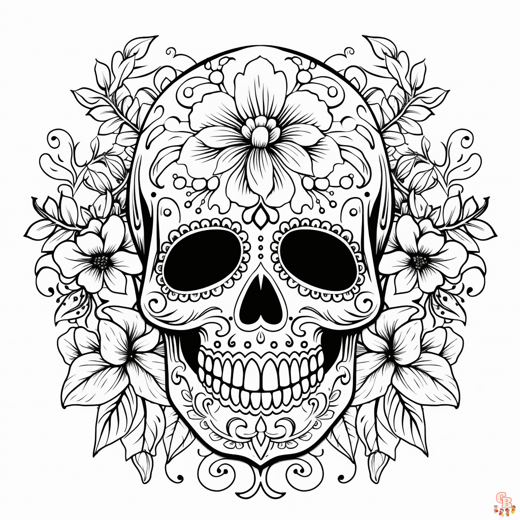 Calavera coloring pages free