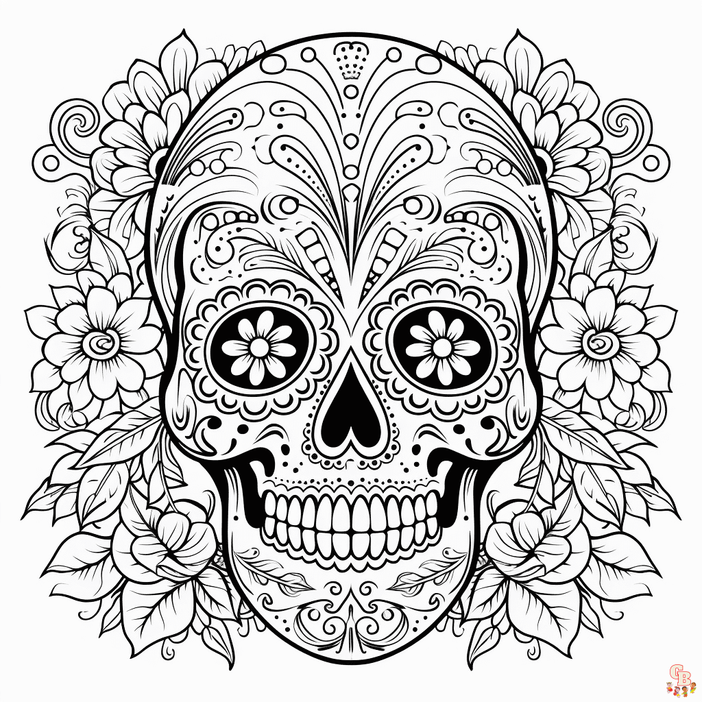 Calavera coloring pages printable free