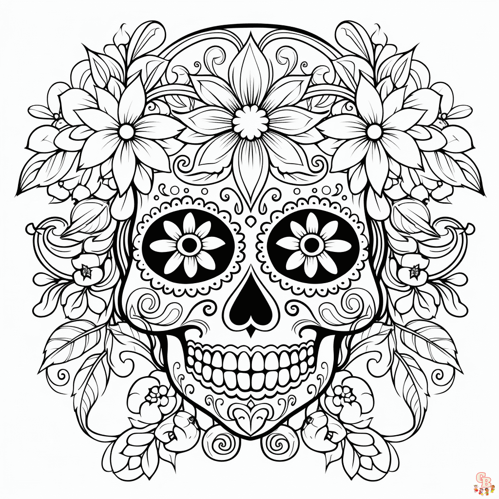 Calavera coloring pages to print