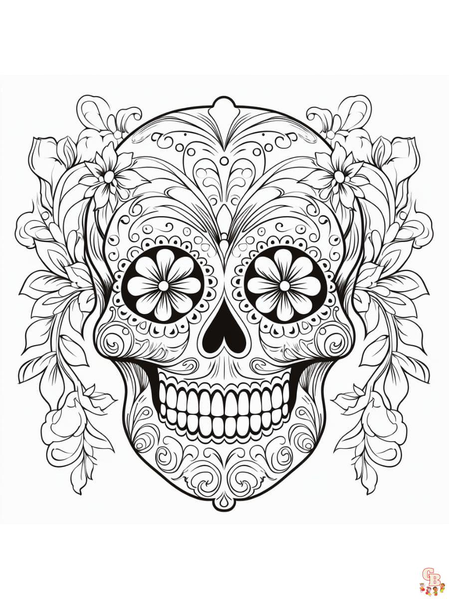 Calavera coloring pages