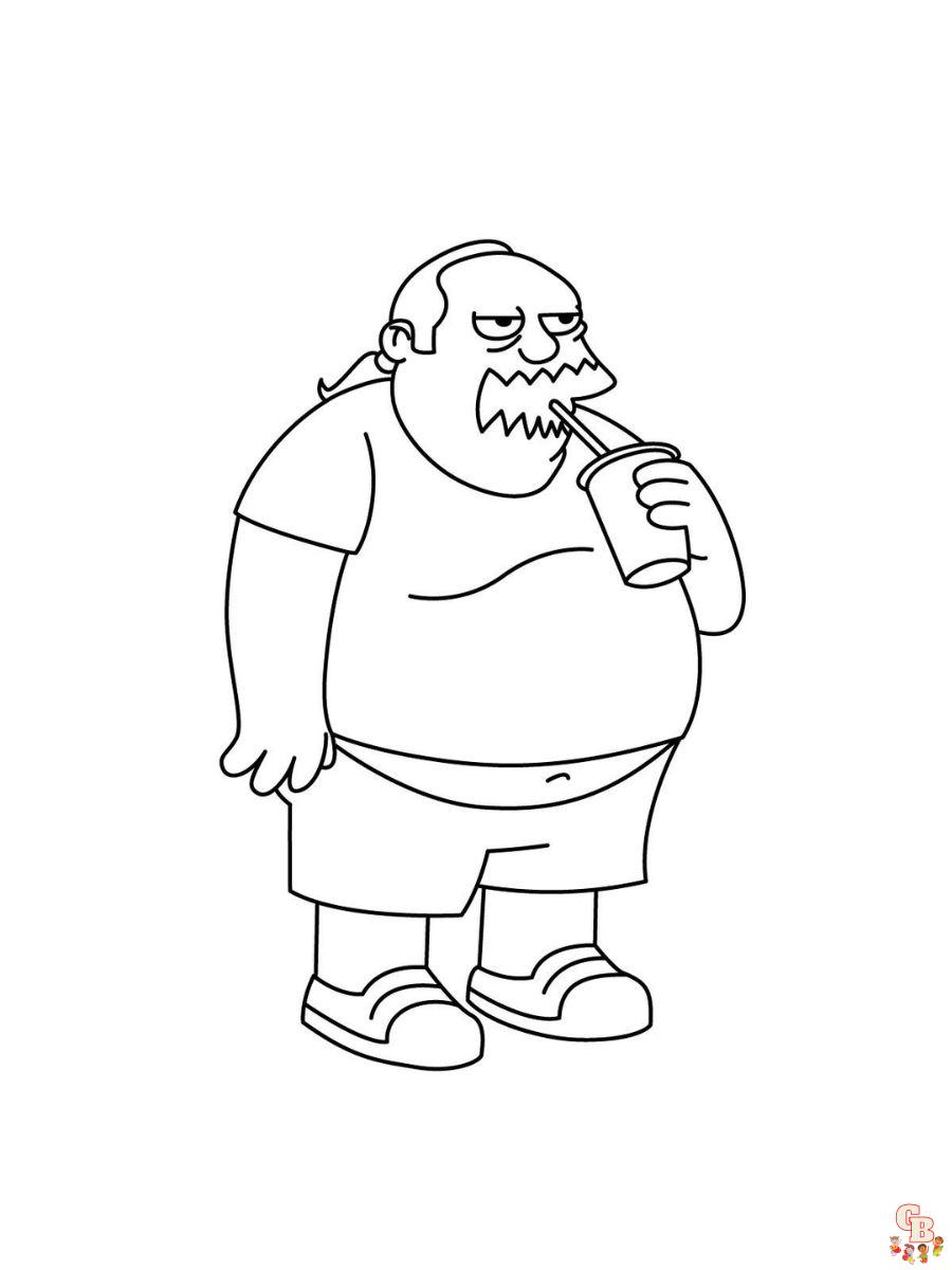 Comic Book Guy coloring pages