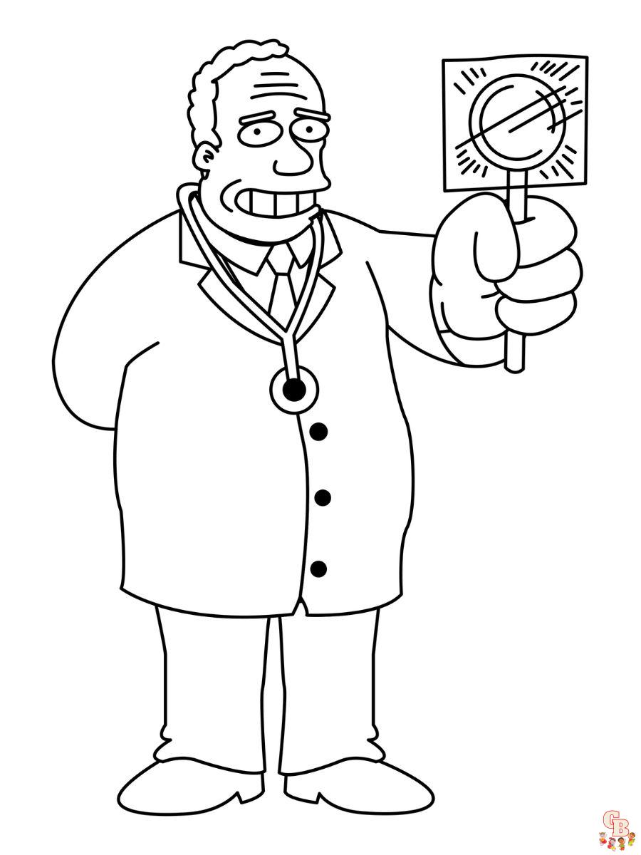 Dr. Hibbert coloring pages