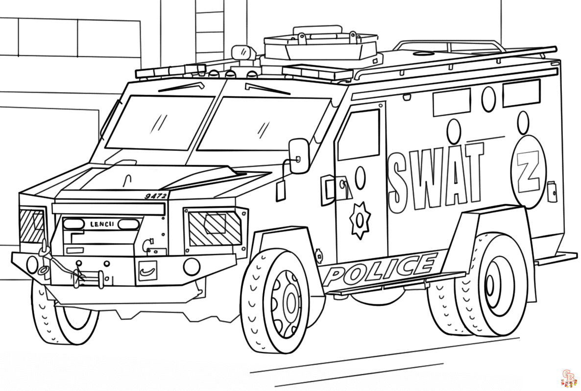 Free SWAT coloring pages for kids