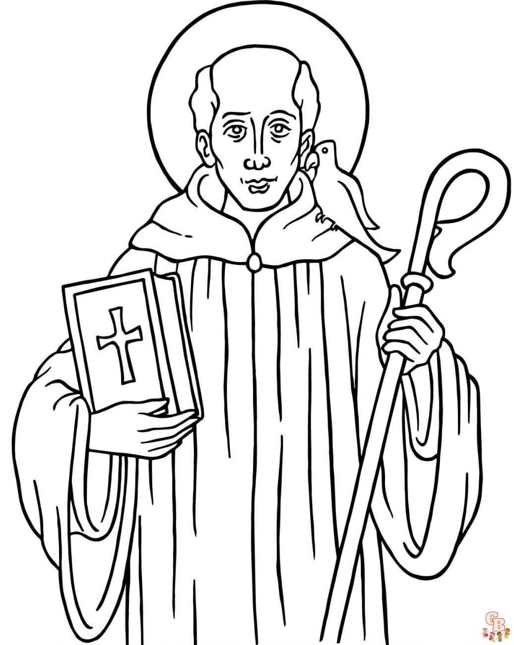 Free Saint coloring pages for kids