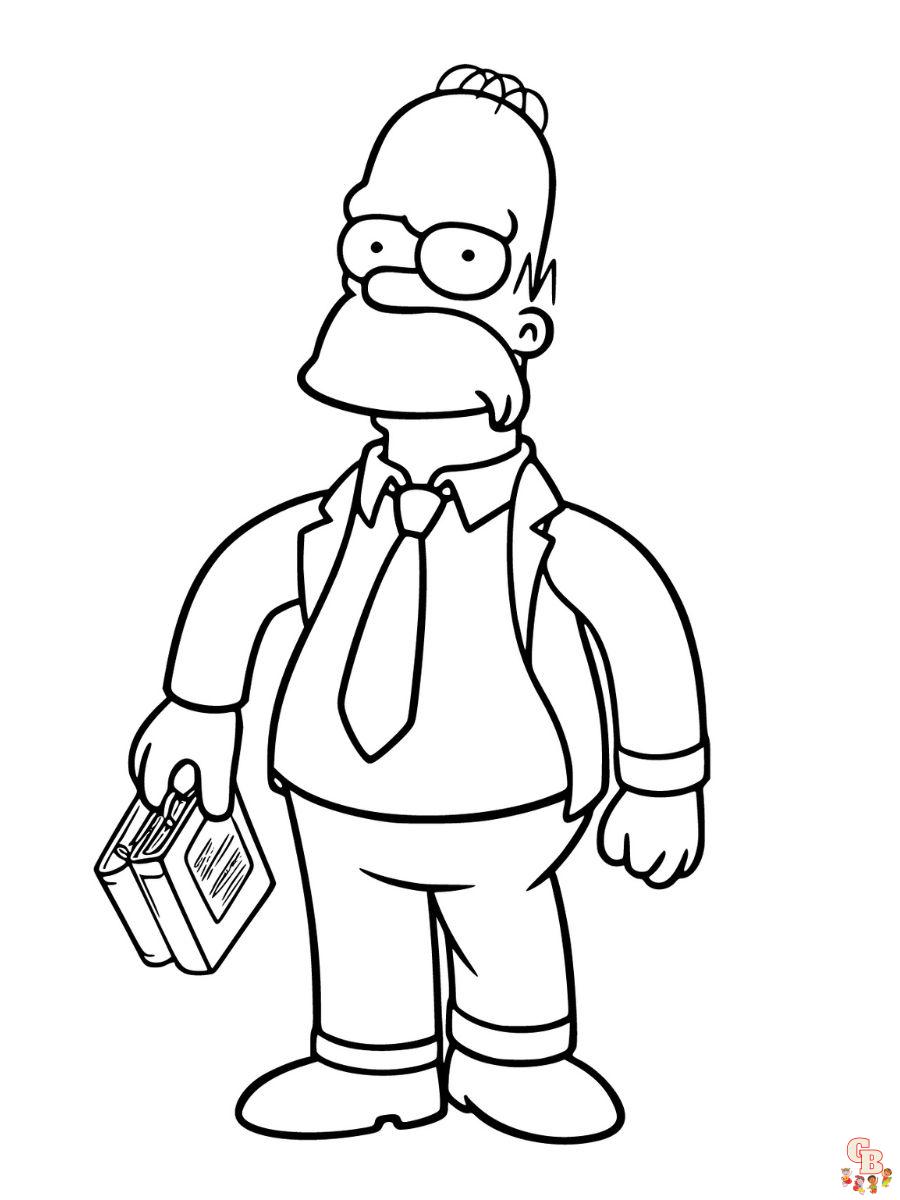 Free homer simpson coloring pages