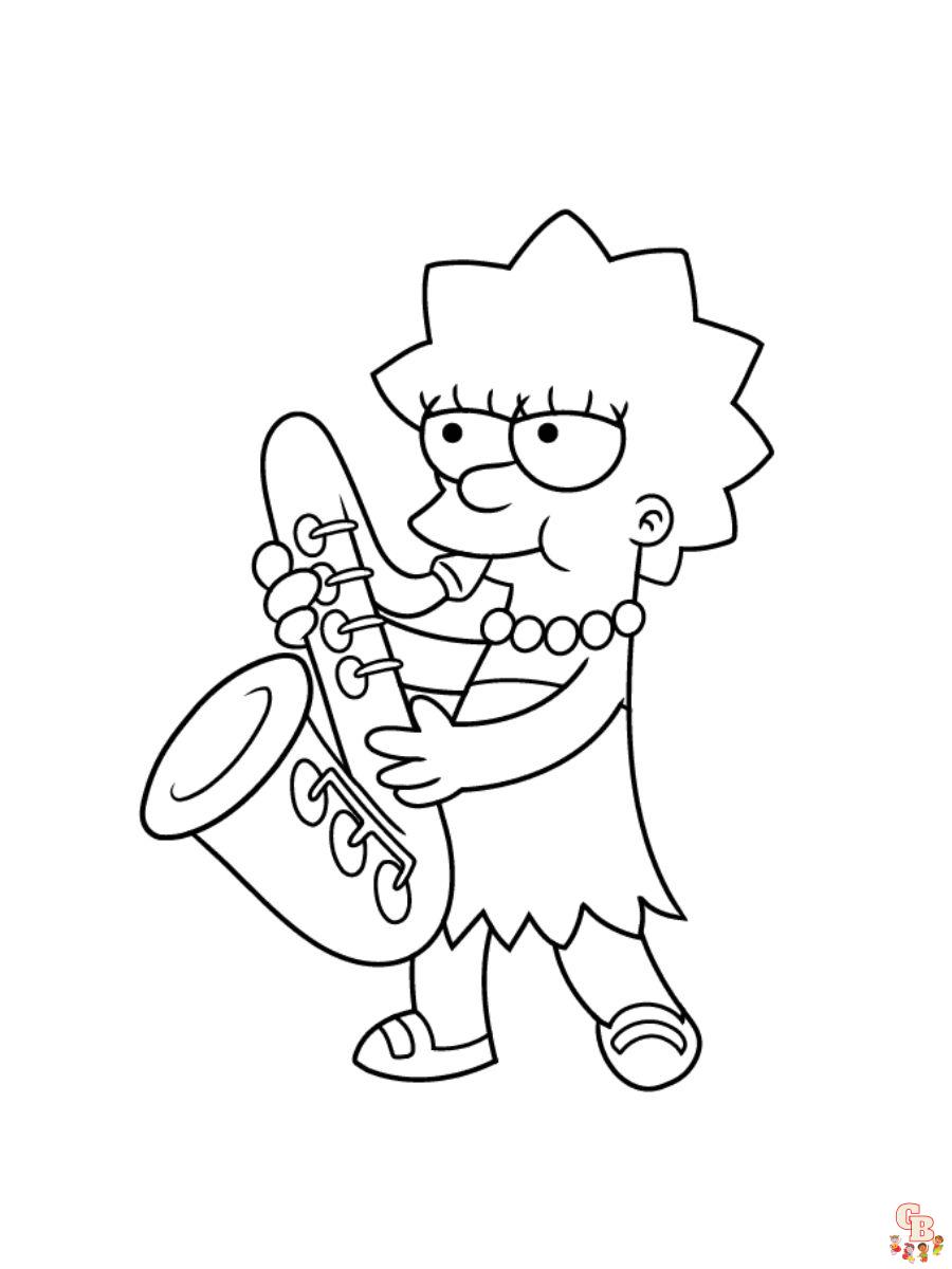 Free lisa simpson coloring pages