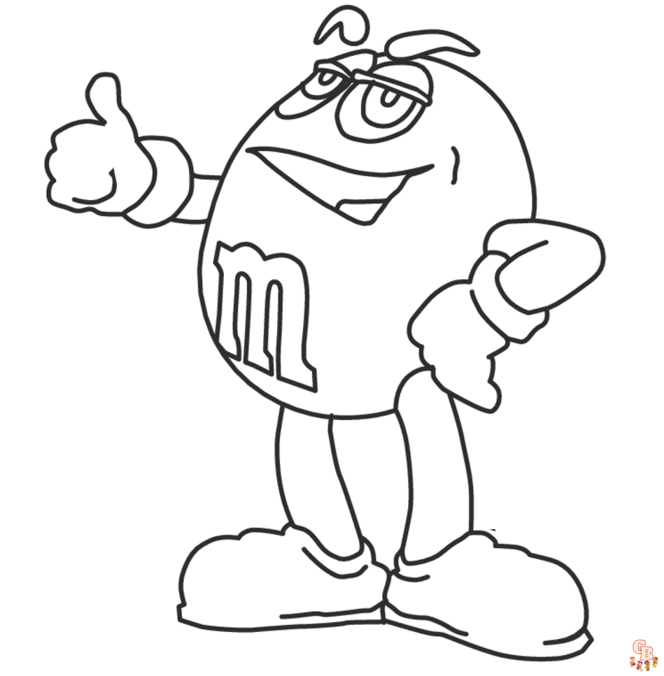 Free m&m coloring pages for kids