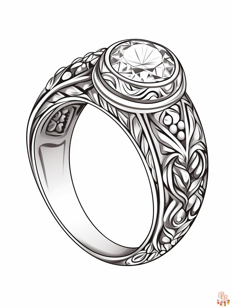 Free ring coloring pages for kids