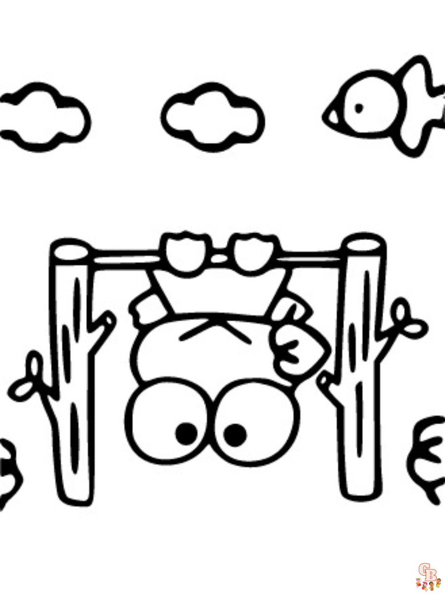 Free sanrio keroppi coloring pages