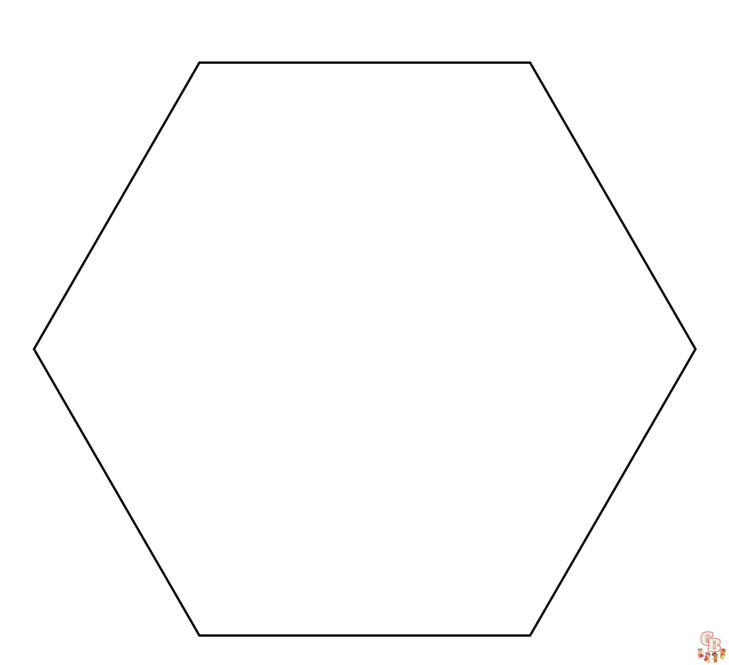 Hexagon Coloring Sheets