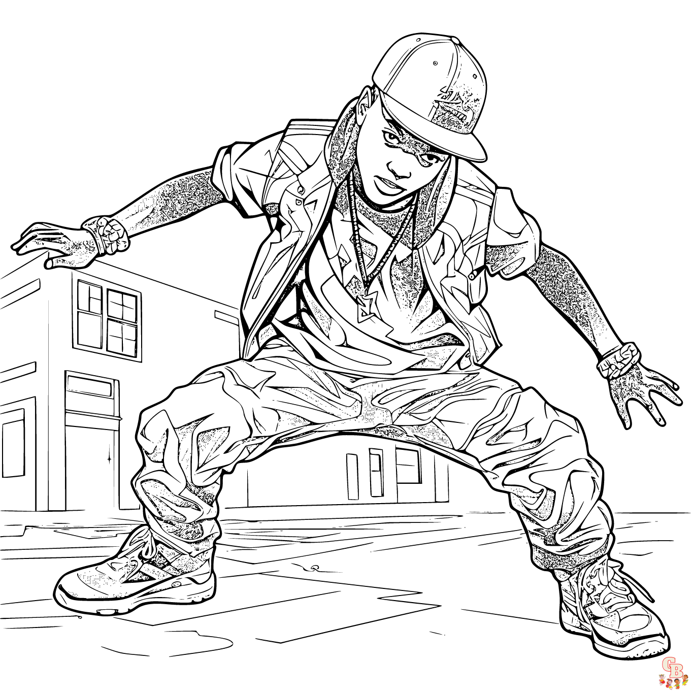 Hip hop Coloring Sheets free